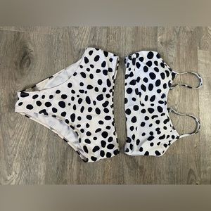 Dalmatian print swim suit